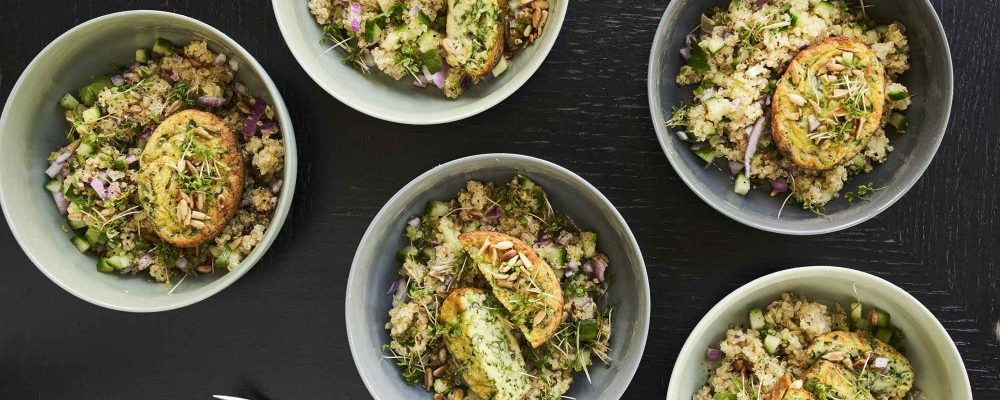 Rezeptidee DALOON Mini Souffles auf Quinoa-Salat als Bowl