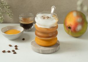 Rezeptidee Mango Iced Latte mit Espresso